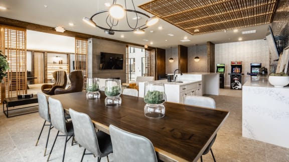 Relaxing Clubhouse with ample sitting and activity area  at Nuvo Flats, Merrillville