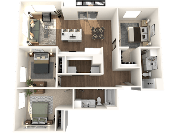 3 bedroom 2 bathroom E Floor Plan at The Crossings at Windsong, Arizona