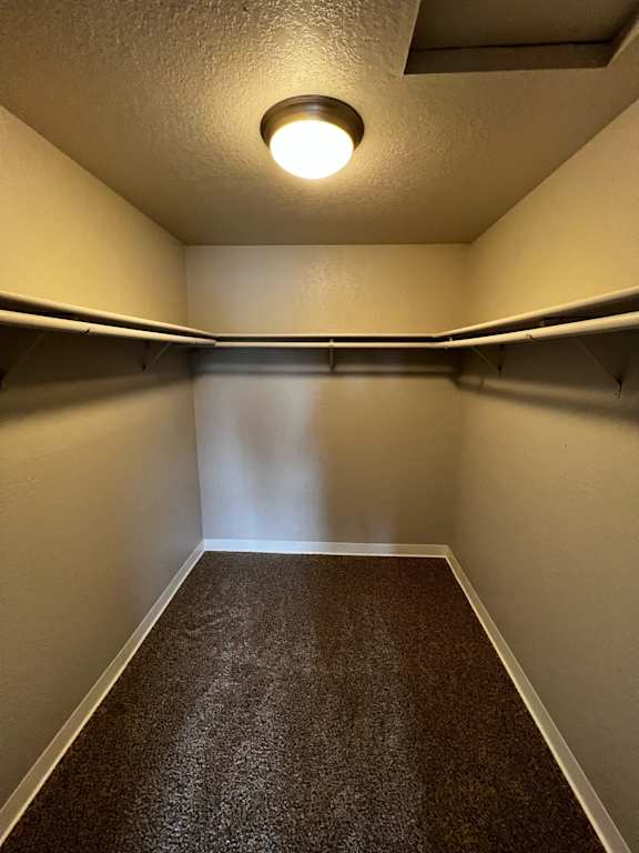 Walk-in closet in Master Bedroom in Madrona unit