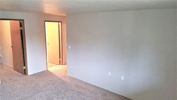 entry way and partial view of Master Bedroom in Willow unit