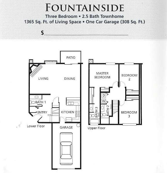 Fountainside Unit 3BD/2.5BTH