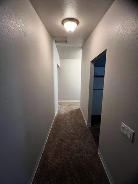 Hallway to living areas in Cedar unit