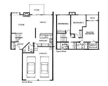 Lakeview Floorplan 3BD/2.5BTH