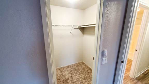 Walk-in Closet in Master Bedroom in Oak unit