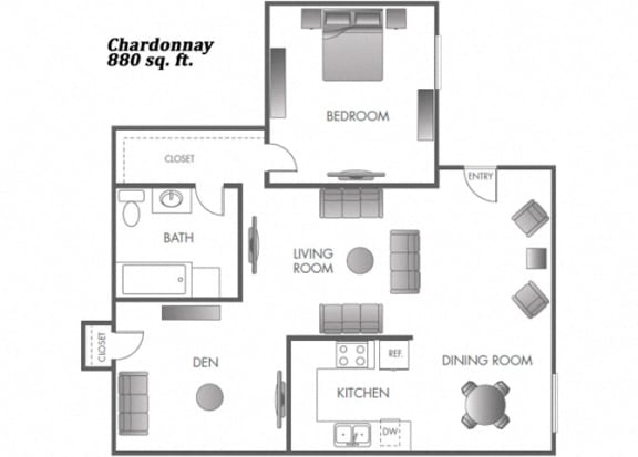 Chardonnay-2d Floor Plan at The Reserve at Warner Center, California, 91367