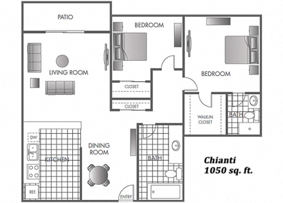 Chianti-2d Floor Plan at The Reserve at Warner Center, Woodland Hills, CA