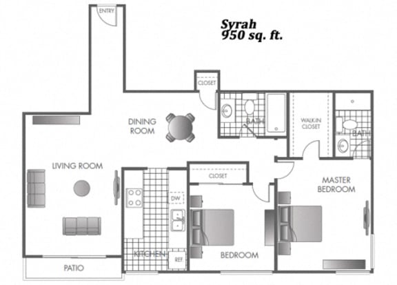 Syrah-2d Floor Plan at The Reserve at Warner Center, California