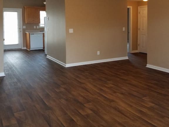 hardwood inspired flooring in apartment home