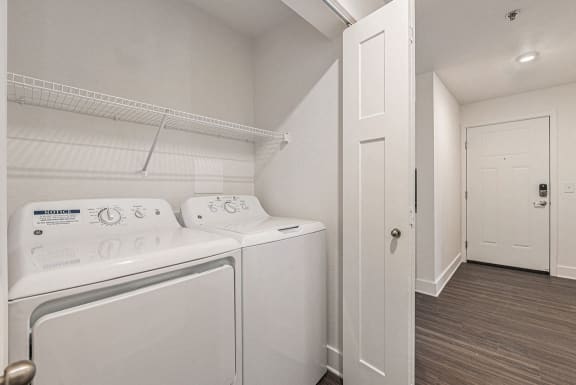 Full size washer and dryer provided at Eagle Ridge Apartment Homes, Traverse City