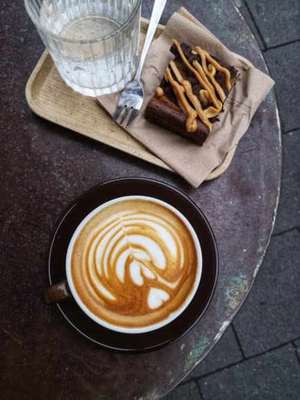 Coffee on the table at Pine Village, Sanford