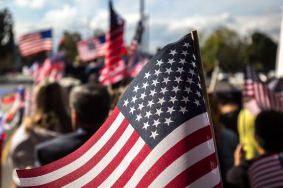 US Flag at Pine Village, Sanford, NC, 27332