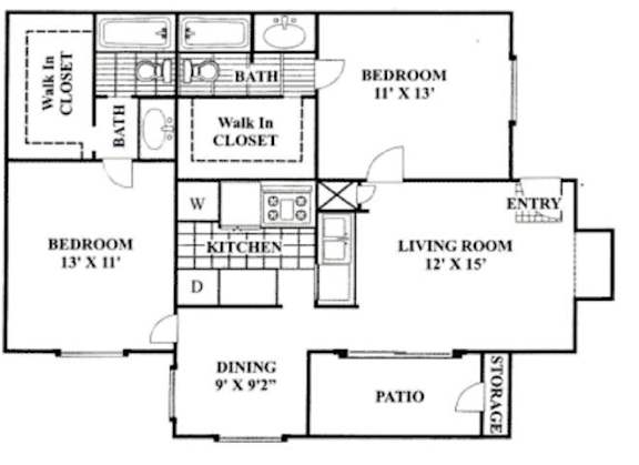 Floor Plans of Magnolia Court Apartments in Austin TX