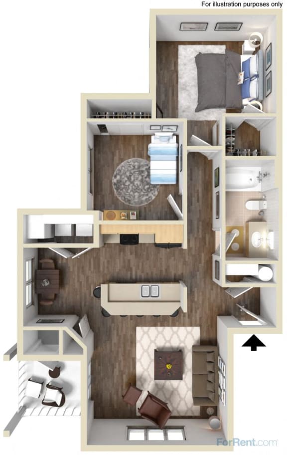 2x1 Floor Plan  Andrews Heights, WA 99001 | Copper Landing