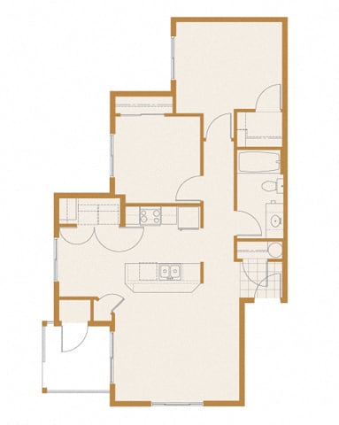 2x1 Floor Plan  Andrews Heights, WA 99001 | Copper Landing