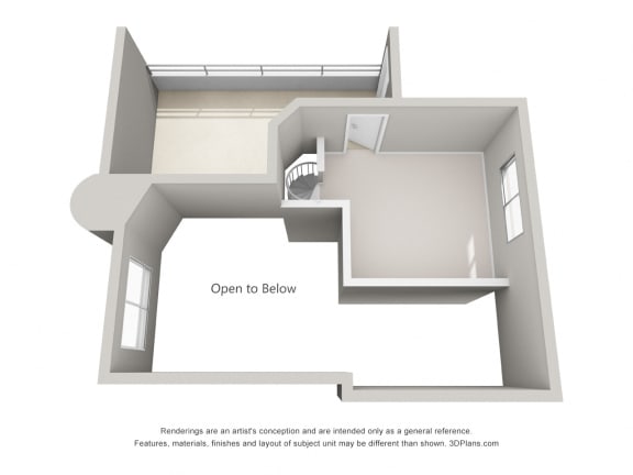 2BR 2BA plus loft- Plan A at Toluca Lofts, Toluca Lake, CA, 91602
