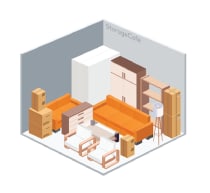 10x10 Self-storage unit at Fairfax Storage, perfect for furniture and boxes.