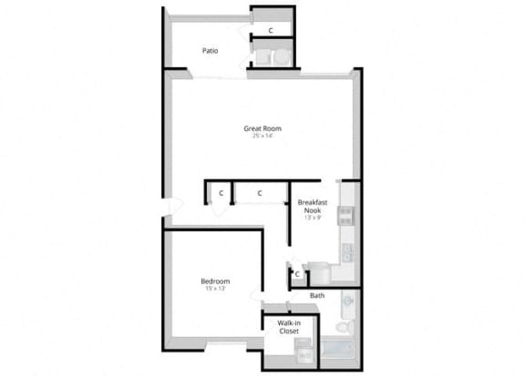 Keystone Crossing Apartment One Bedroom