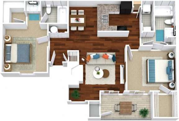The Steeplechase Floor Plan | 950 Sq. Ft. The Steeplechase Floor Plan | 950 Sq. Ft. at The Colony at South Park, Aiken, 28903