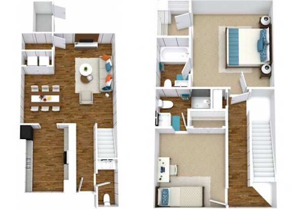 The Pine Floor Plan | 1,157 Sq. Ft. The Pine Floor Plan | 1,157 Sq. Ft. at Woodwinds, Aiken, SC