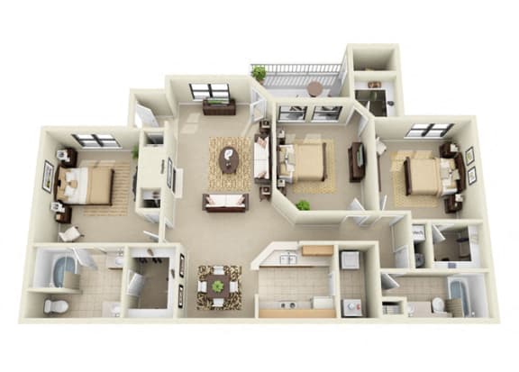 three bedroom apartment Duluth GA