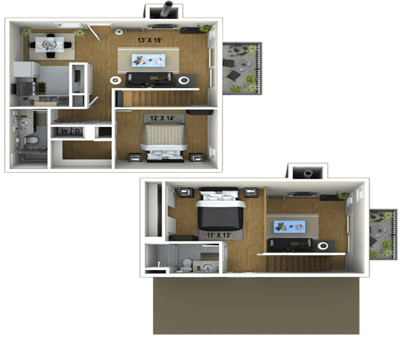 2 Bedroom, 2 Bathroom Floor Plan at Fountains of Fair Oaks, Fair Oaks, CA 95628