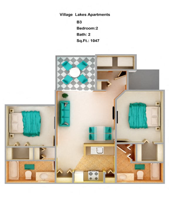 Floor Plan  B3 at Village Lakes, Florida, 32808