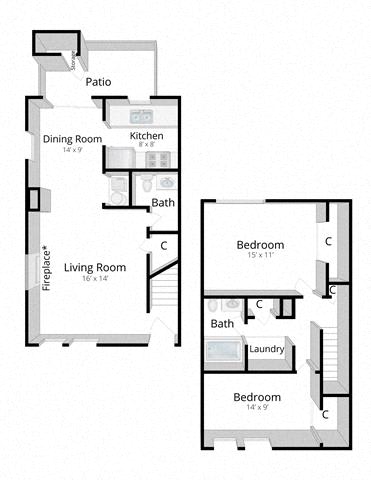 Two Bedroom Townhome in Columbus, Indiana