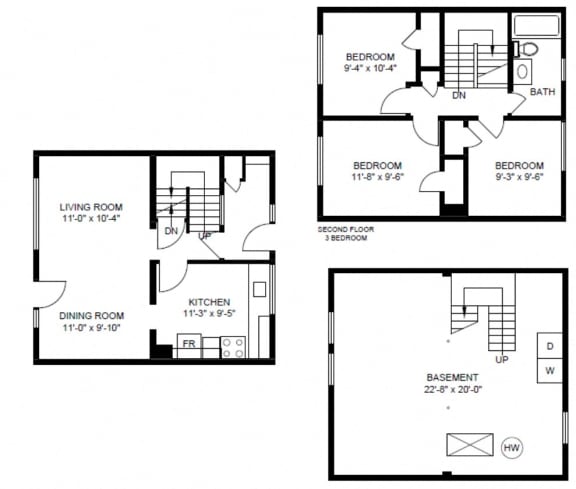 3 bedroom townhouse