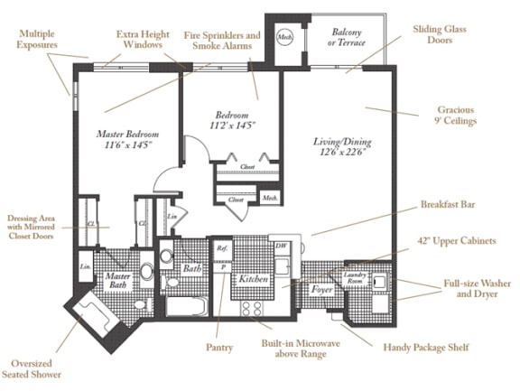 Remarque Floorplan at Evergreens at Columbia Town Center