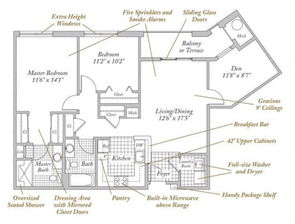 The Hawthorne Floorplan at Evergreens at Columbia Town Center