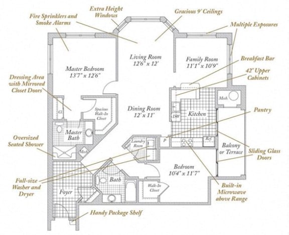 The Whitman Floorplan at Evergreens at Columbia Town Center