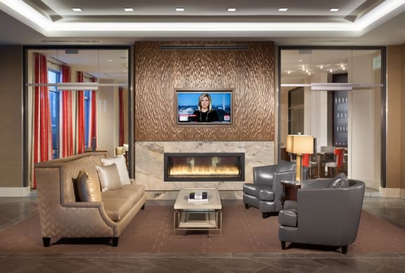 Relaxing Residents Lounge at Harrison at Reston Town Center, Reston, VA, 20190