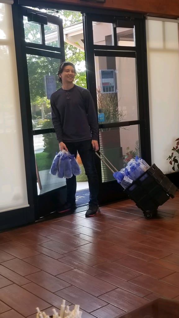Gift Delivery at Willow Springs, Goleta, California