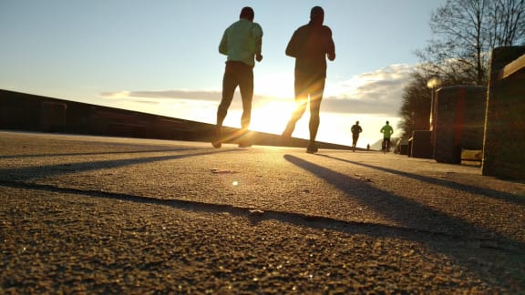 Jogging at Willow Springs, Goleta, CA