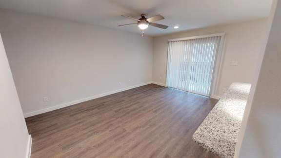 Living room with vinyl plank flooring