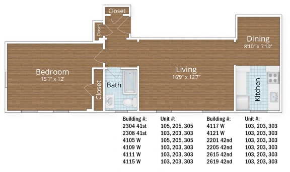 769 SF One Bedroom 769 SF One Bedroom at Park Crest Apartments, District of Columbia