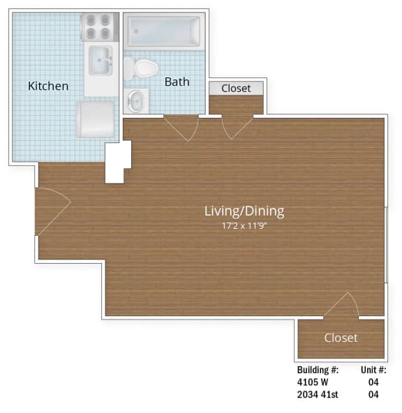 407 SF Studio at Park Crest Apartments, Washington