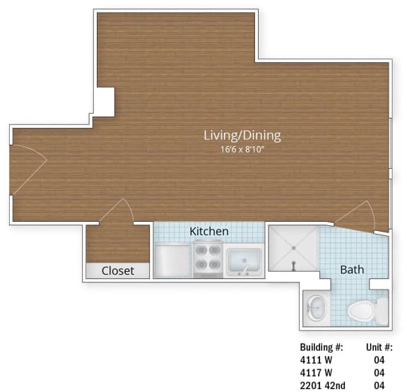 STUDIO 313 SQFT at Park Crest Apartments, District of Columbia