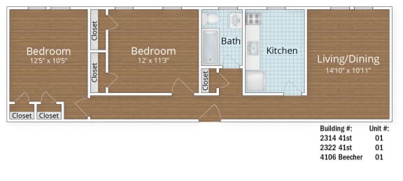 861 SF Two Bedroom at Park Crest Apartments, District of Columbia