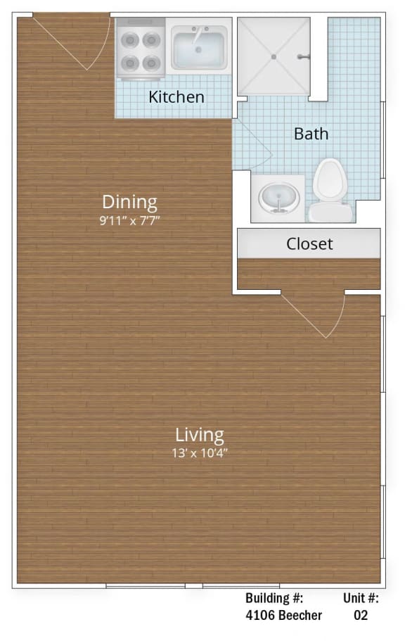 STUDIO 322 SQFT at Park Crest Apartments, Washington, District of Columbia