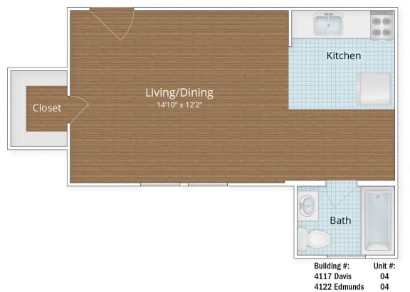 STUDIO 387 SQFT at Park Crest Apartments, District of Columbia 20007