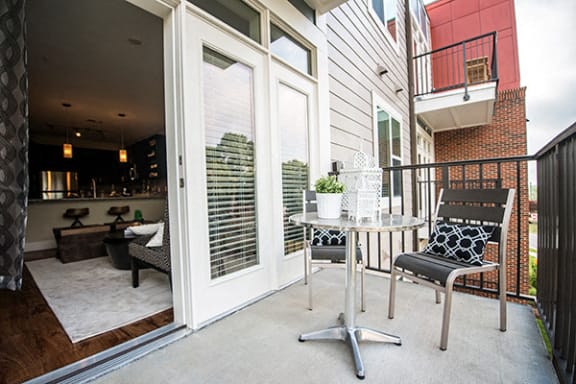 Patio-and-balconies at Link Apartments&#xAE; Brookstown, North Carolina