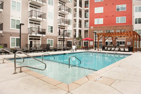 Saltwater-Pool at Link Apartments® Brookstown, Winston Salem, North Carolina