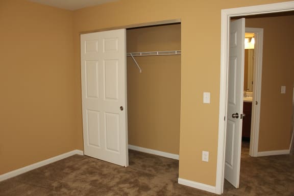 spacious closet in apartment