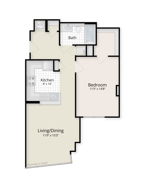 One Bedroom Floor Plans at West End Residences, Washington, Washington