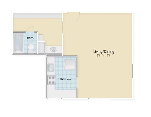 Cathedral Mansions Woodley Park, Washington DC apartments studio floor plan at Cathedral Mansions, Washington, Washington