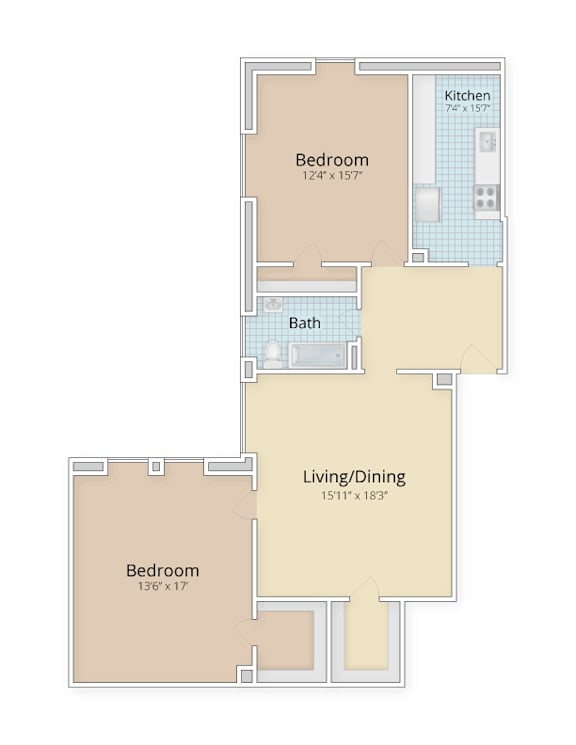 Two bedroom apartment located in Woodley Park