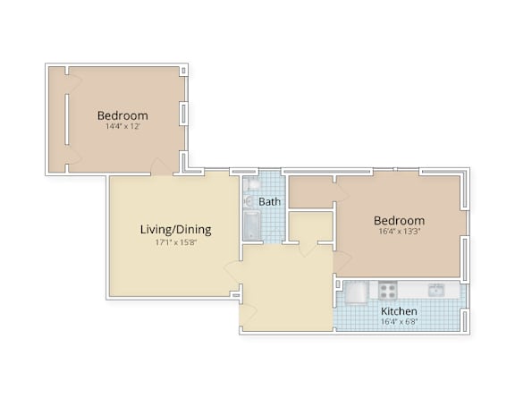 Large two bedroom apartment located in Woodley Park