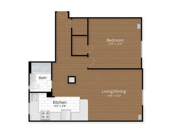1630 Park apartments renovated one bedroom floor plan Columbia Heights Mount Pleasant Washington DC
