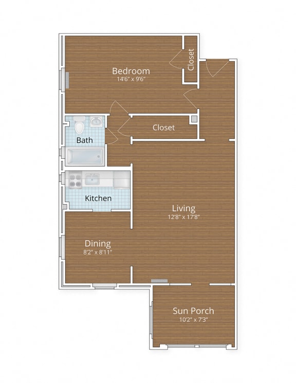 1 bed 1 bath T at The Chalfonte Apartments, Washington, Washington DC